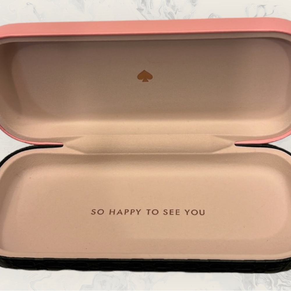 Kate Spade New Authentic Hard Clamshell Eyeglasses Case - Pink - Picture 7 of 12